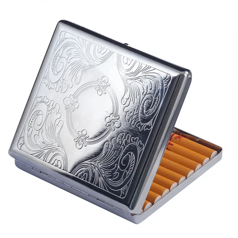 Smoking & Vaping Accessories - Caja de cigarrillos metálica de acero